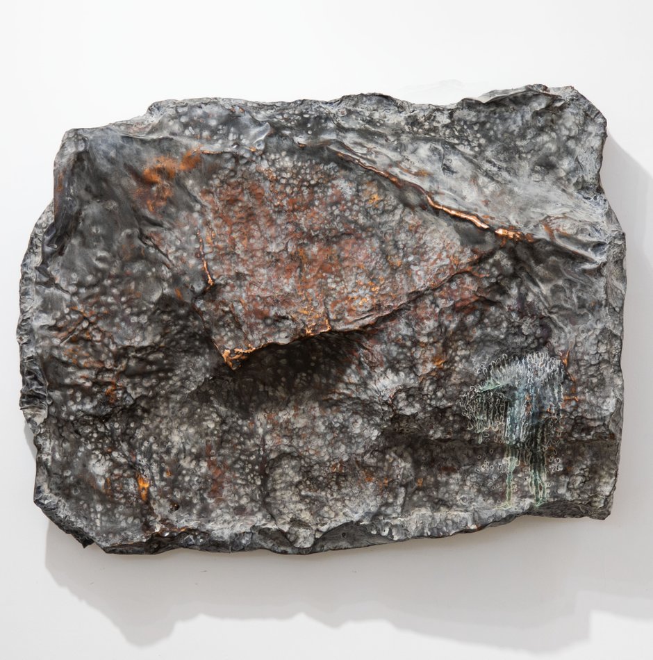 Ain't No Mountain High Enough, Marius Ritiu, climate change, mountain, copper, hand hammered, RX Gallery, Slag Gallery, NYC