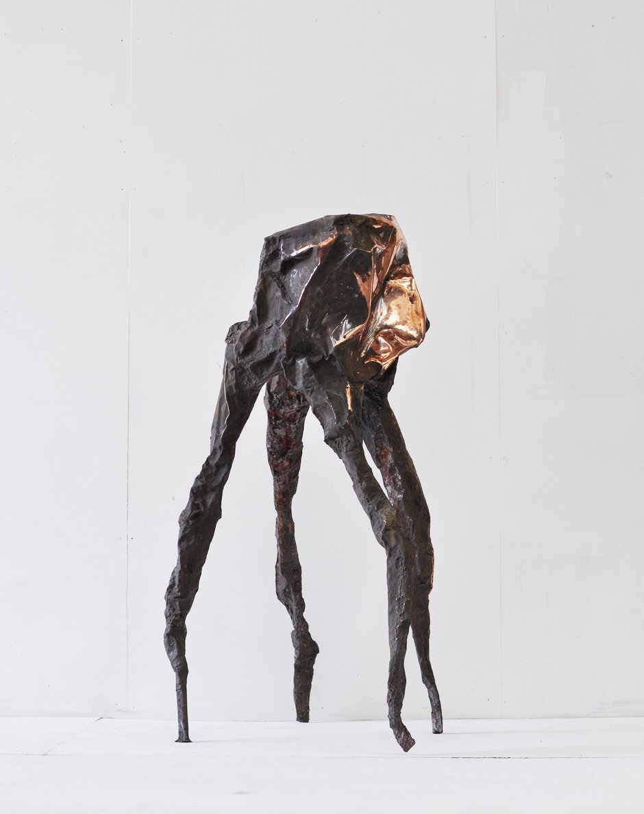 Arachne, Marius Ritiu, contemporary art, copper sculpture, contemporary sculpture, copper, functional art, collectible design