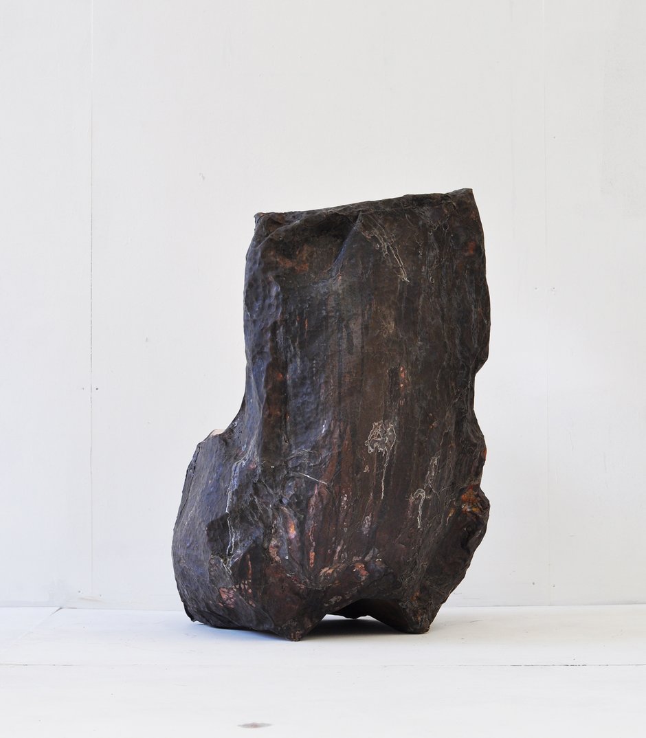 Rocking Chair, Marius Ritiu, contemporary art, copper sculpture,  copper, functional art, collectible design